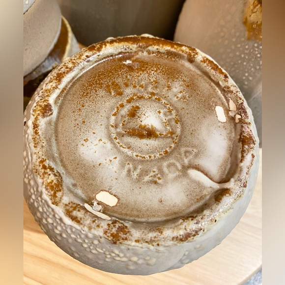 VTG 1970s Pottery Canister Set Tundra Lava Glaze Laurentian Quebec MCM Handmade - Picture 12 of 12